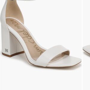 Sam Edelman Cream Block Heel Sandals